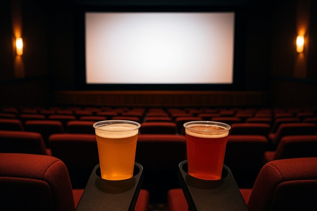 beer in cinema empty theater directory | GPS: 49.205150, -122.433160