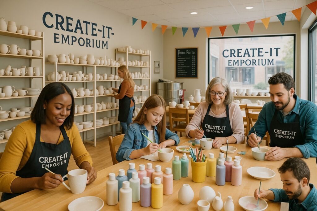 create it local art class in emporium studio Maple Ridge, BC Art Spots and Pottery Painting create it local art class in emporium studio | GPS: 49.156999, -122.506690