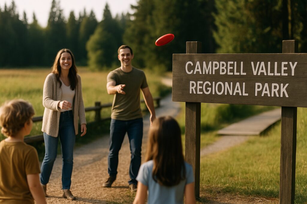 frisbee game at campbell valley park directory Parks In Maple Ridge for family outings frisbee game at campbell valley park directory | GPS: 49.101910, -122.590816