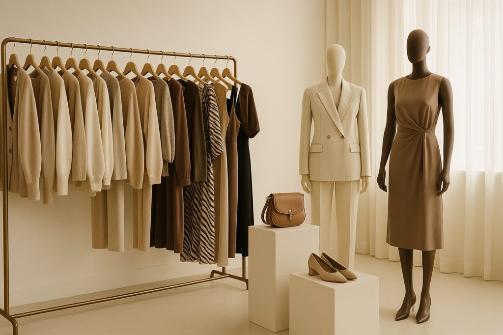neutral fashion display langleys collection 2023 | GPS: 49.158749, -122.504018