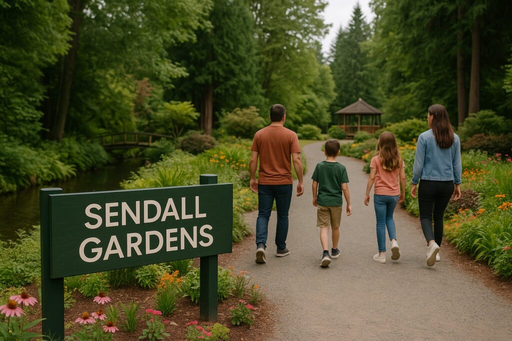 sendall gardens langley family walking in nature Parks In Maple Ridge for family outings sendall gardens langley family walking in nature | GPS: 49.173152, -122.482022