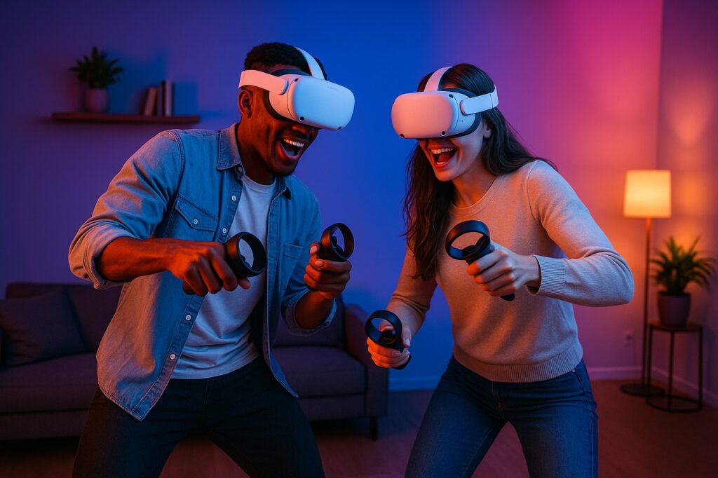 virtual reality gaming local friends having fun | GPS: 49.169621, -122.487415