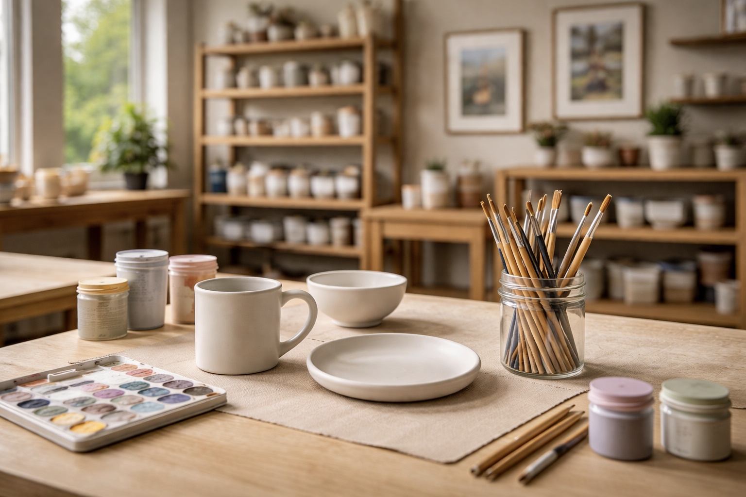 art supplies in a studio setting maple ridge creative space