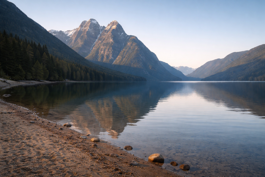 beautiful morning reflection mountains lake maple ridge Maple Ridge BC Photo Spots: Beautiful Views beautiful-morning-reflection-mountains-lake-maple-ridge