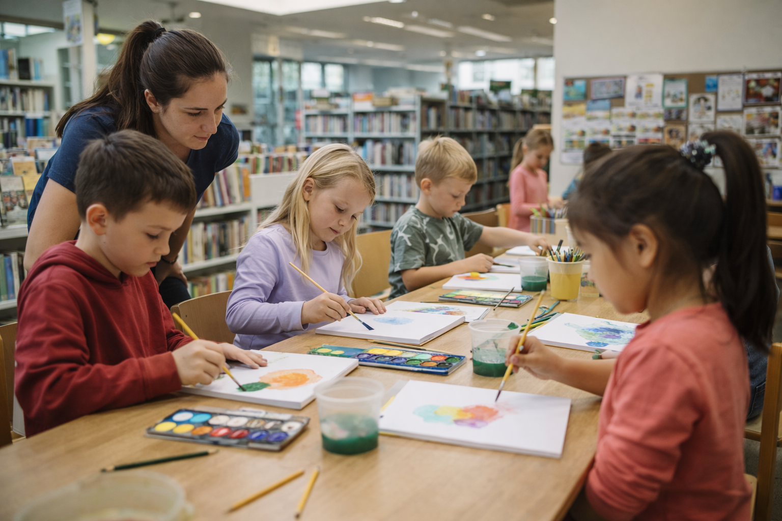 creative kids painting at maple ridge community library Educational Fun for Kids: Maple Ridge BC creative-kids-painting-at-maple-ridge-community-library