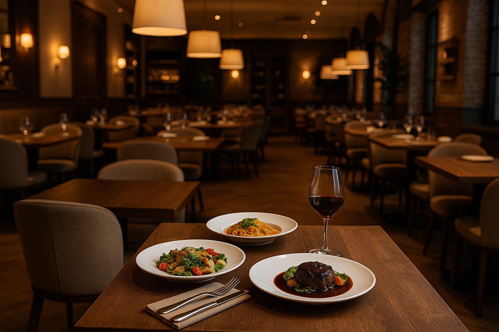 dining delight local three dishes and wine | GPS: 49.163478, -122.496797