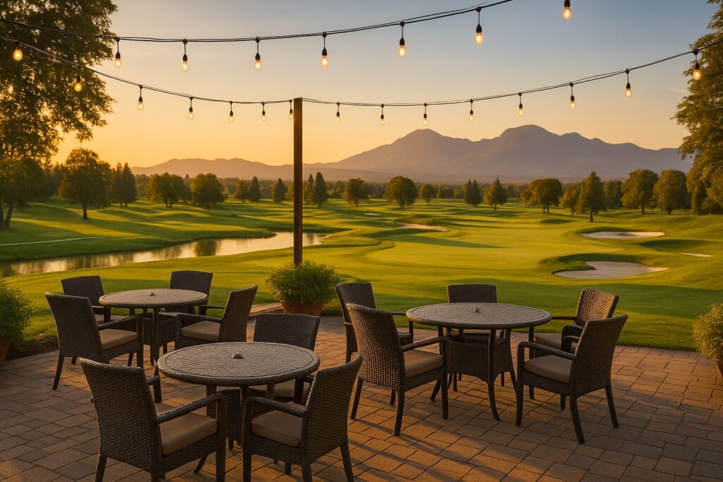 golf course patio sunset directory | GPS: 49.119161, -122.567116