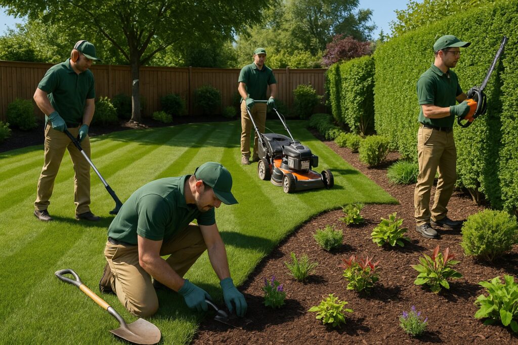 landscaping team working in langley garden tools flowers Top Maple Ridge BC Home Service Landscapers landscaping team working in langley garden tools flowers | GPS: 49.097700, -122.597245