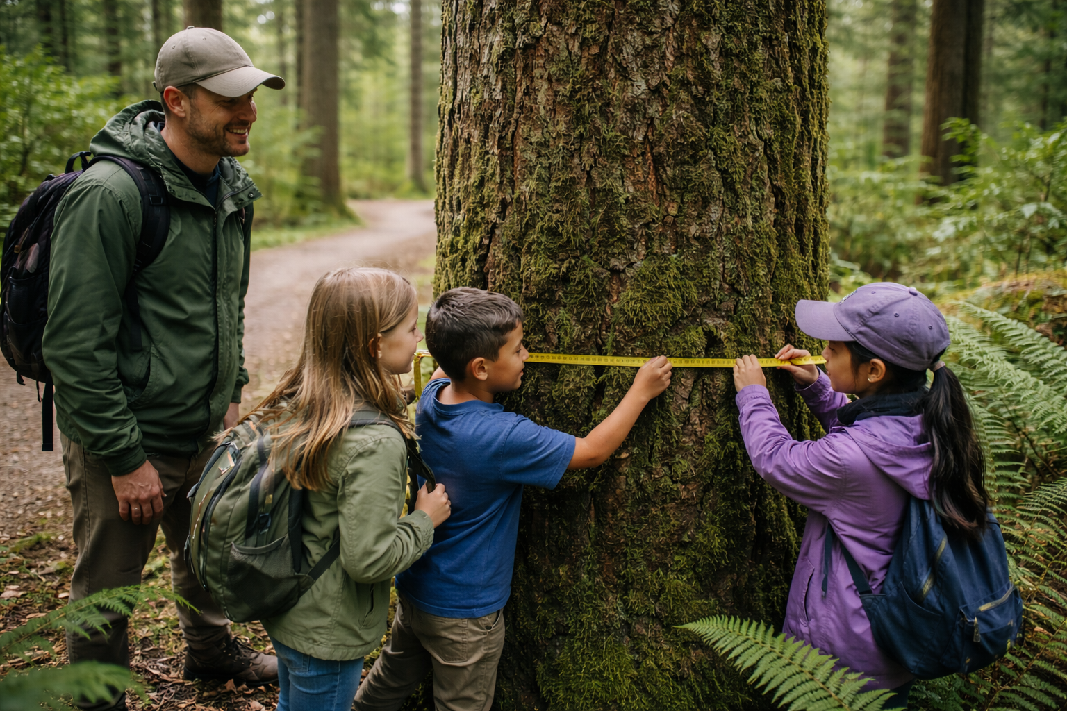 measuring tree circumference in maple ridge forest Educational Fun for Kids: Maple Ridge BC measuring-tree-circumference-in-maple-ridge-forest