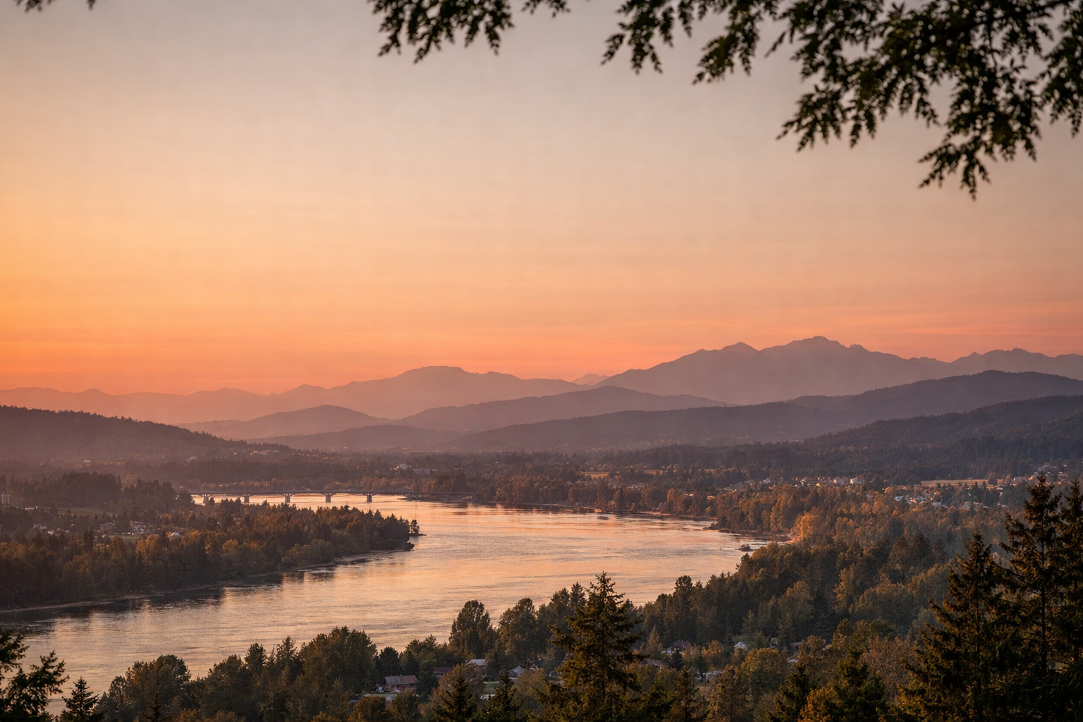 sunset over river and mountains directory Maple Ridge BC Photo Spots: Beautiful Views sunset-over-river-and-mountains-directory