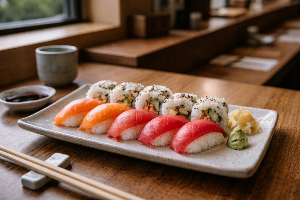 sushi platter with sashimi and rolls directory Sushi in Maple Ridge sushi-platter-with-sashimi-and-rolls-directory