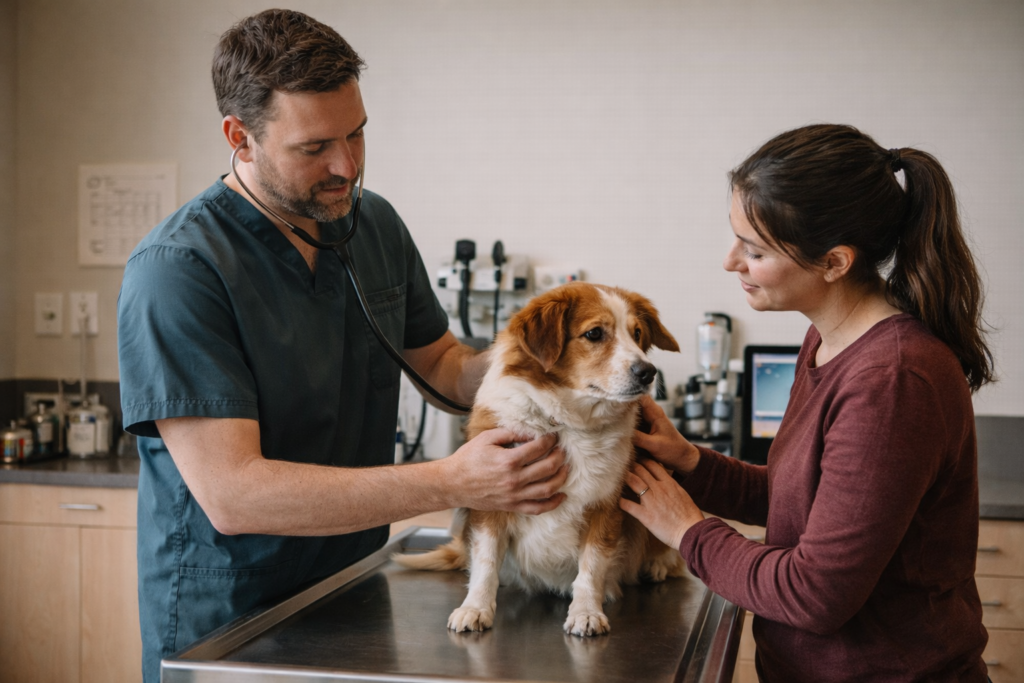 vet-checkup-for-dog-with-owner-directory