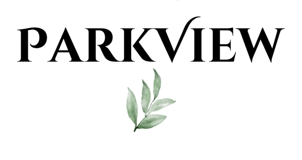 "Parkview" text is displayed with a small sprig of leaves underneath, possibly representing a location in Maple Ridge, BC.