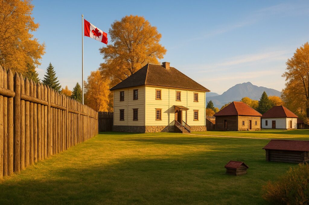 local historical building with canadian flag Maple Ridge Local local historical building with canadian flag Maple Ridge Local