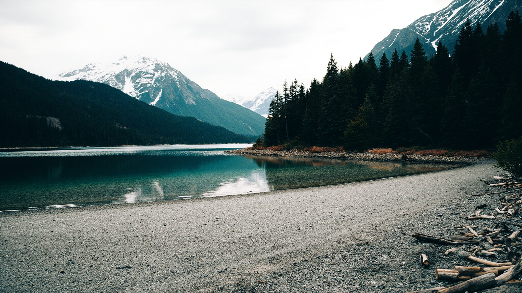 Golden Ears Provincial Park forested peaks and Alouette Lake view